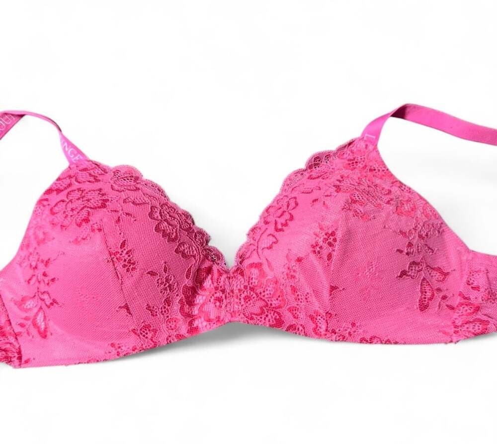 Lounge Underwear Lace Magic Bra in Hot Pink